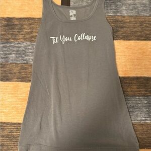 Til You Collapse Charcoal Tank Top sz M EUC